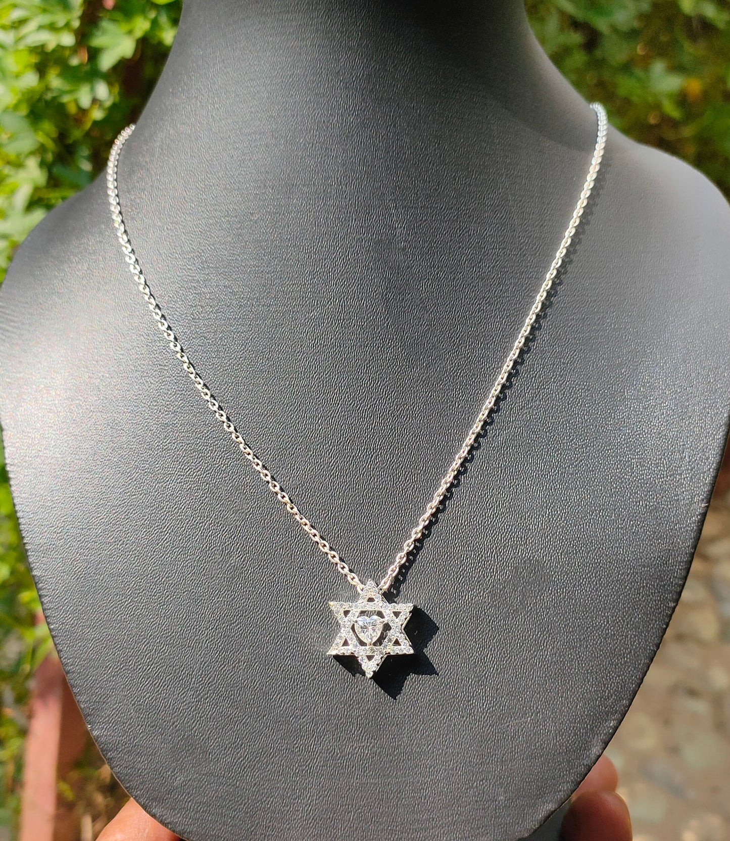 White Heart Cut Pendant