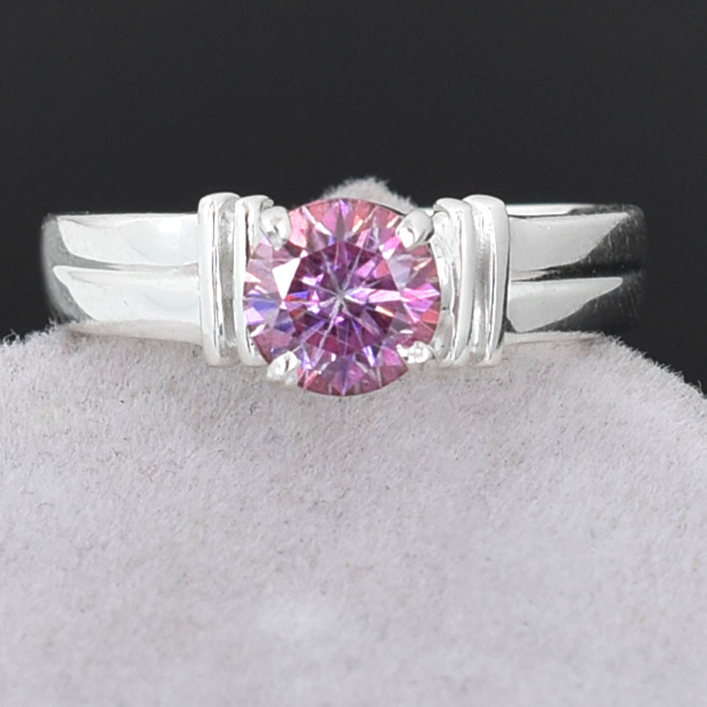 Pink Round Cut Ring