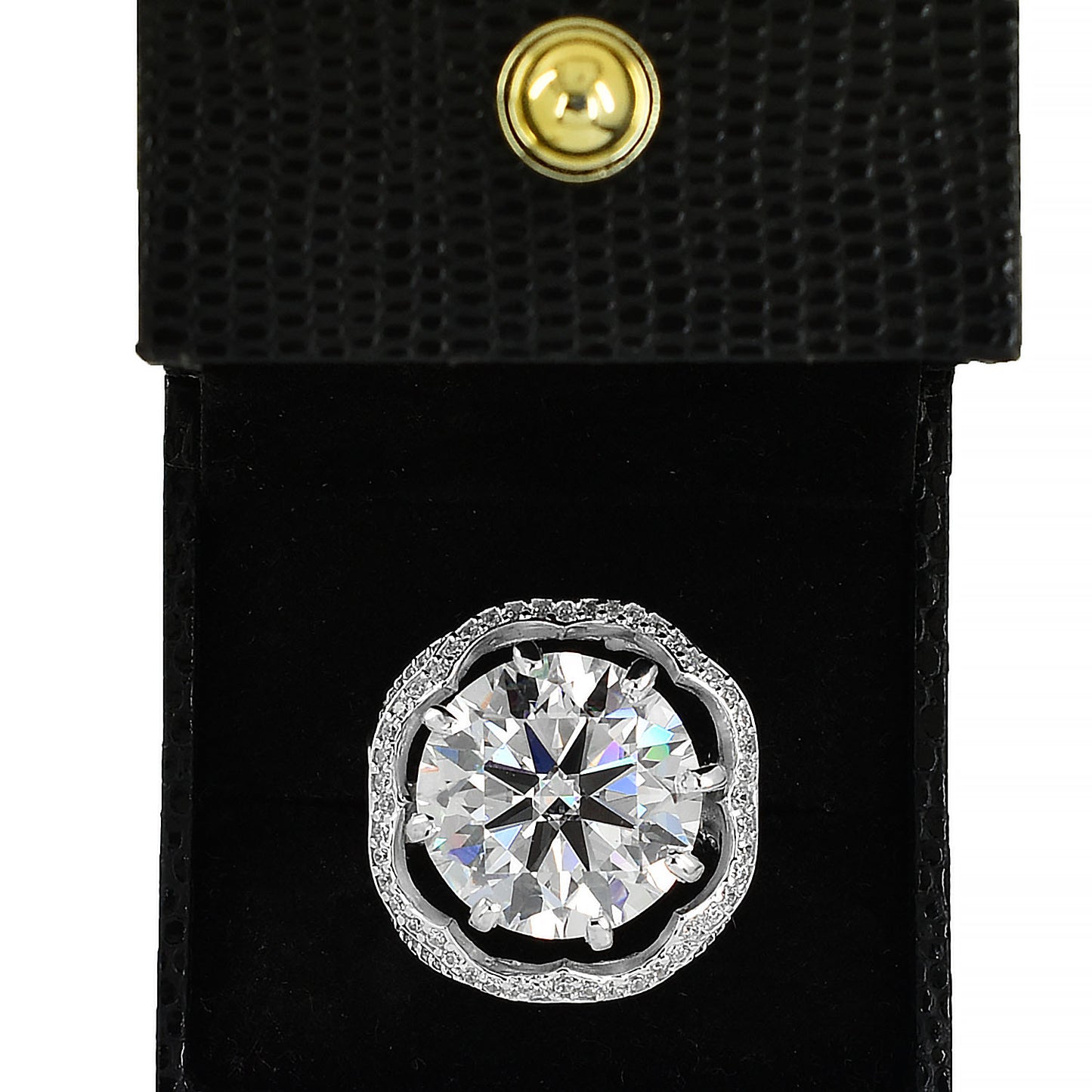 White Round Cut Ring