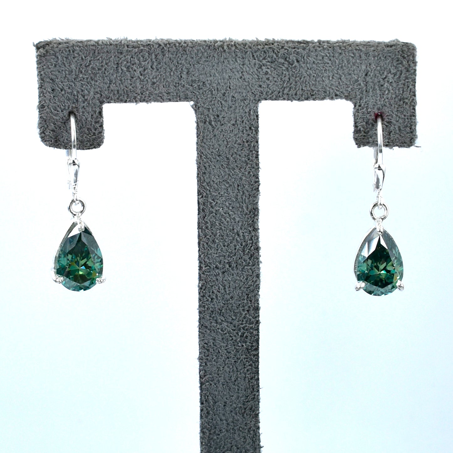 Blue Pear Drop Earrings