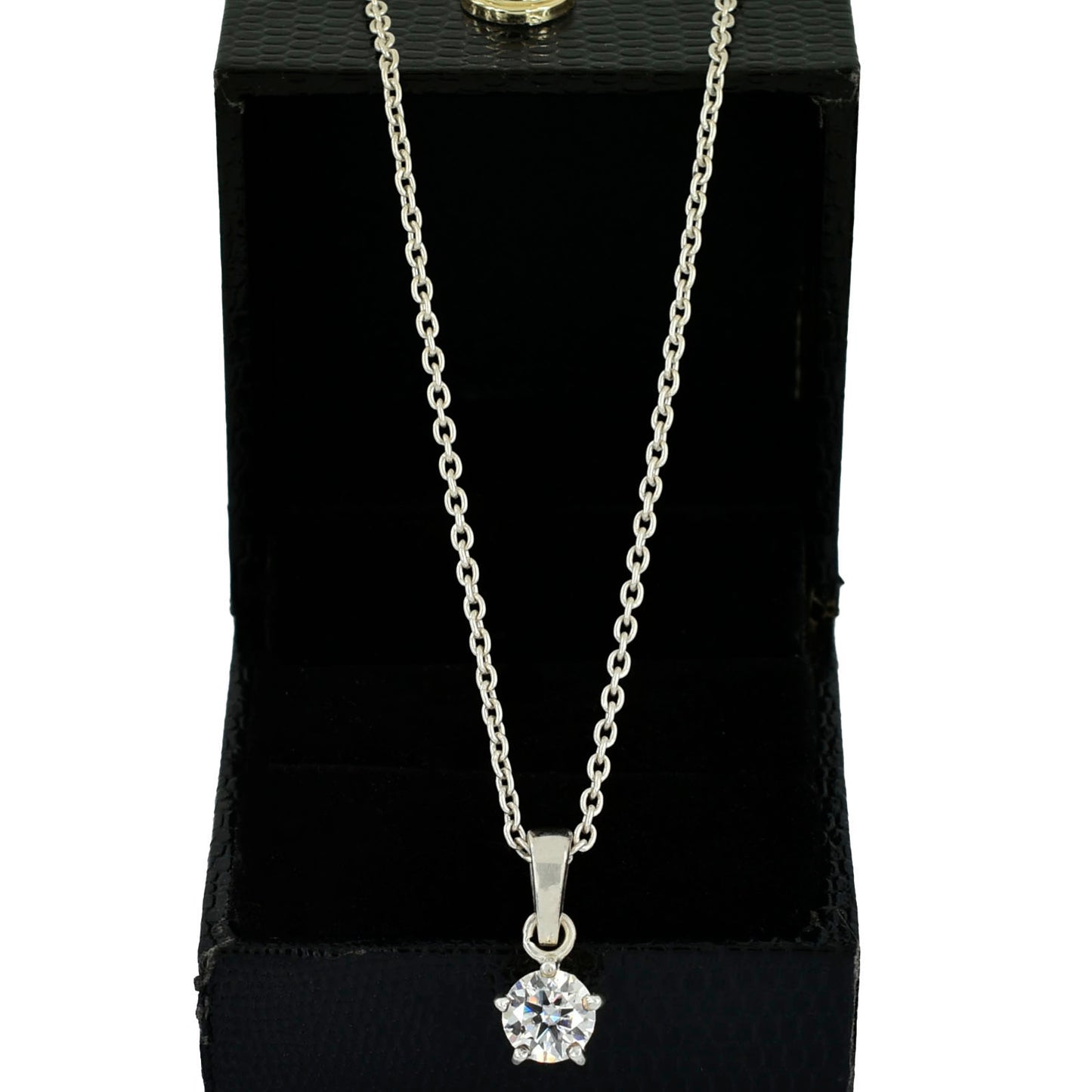 Timeless White Solitaire Pendant