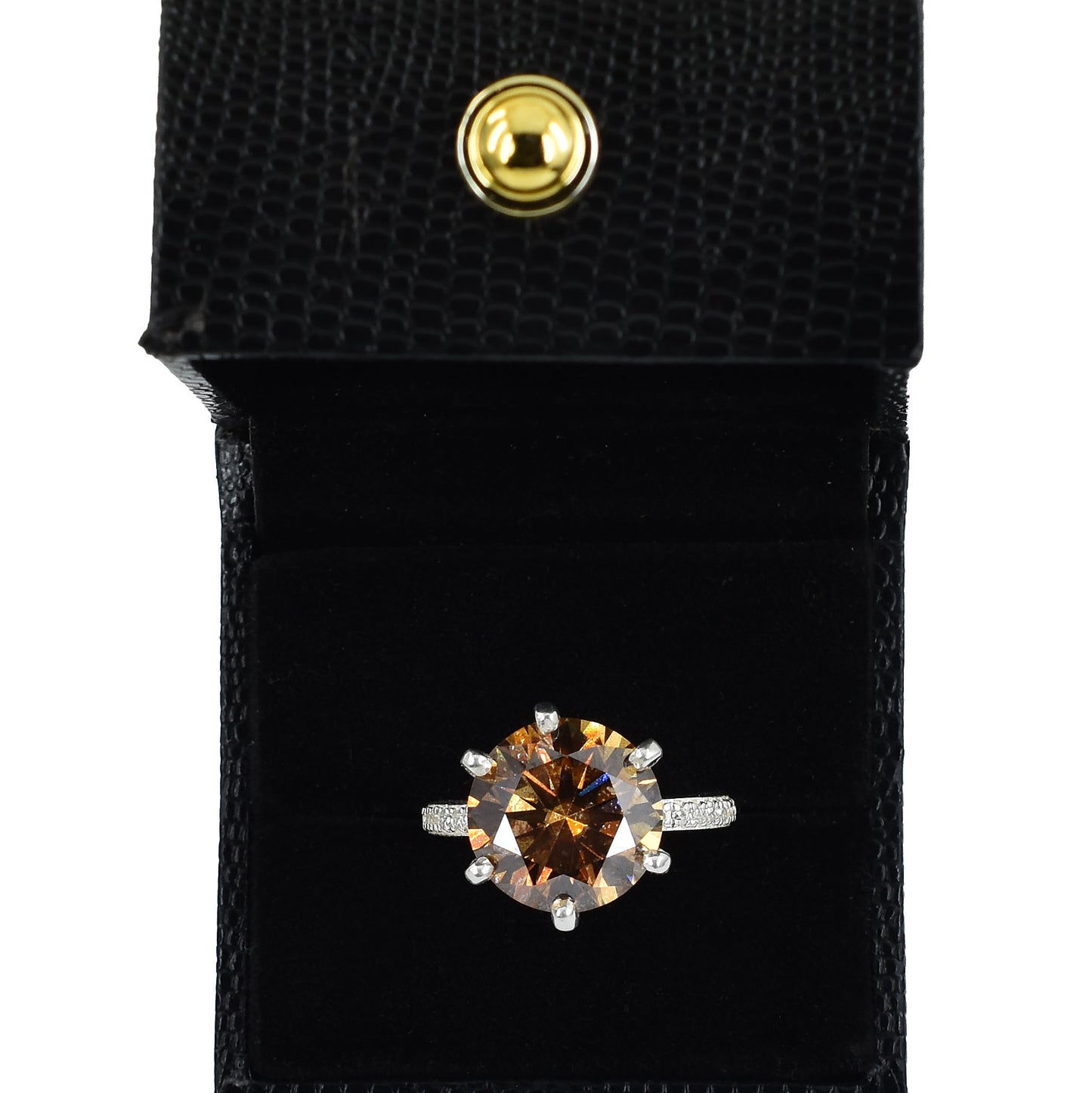 Champagne Round Cut Ring