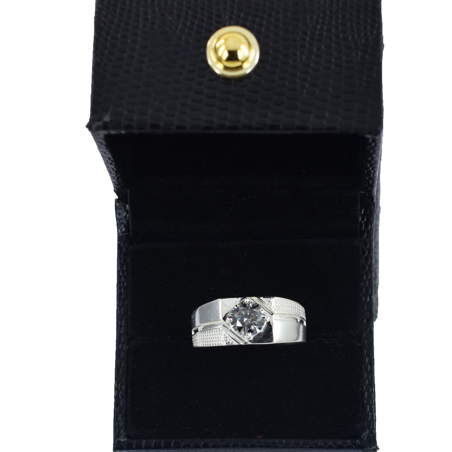 Grey Round Cut Ring