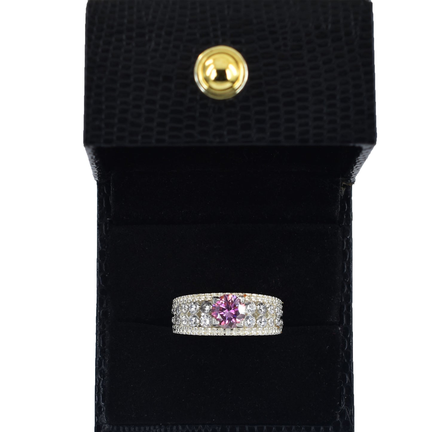 Pink Round Cut Ring