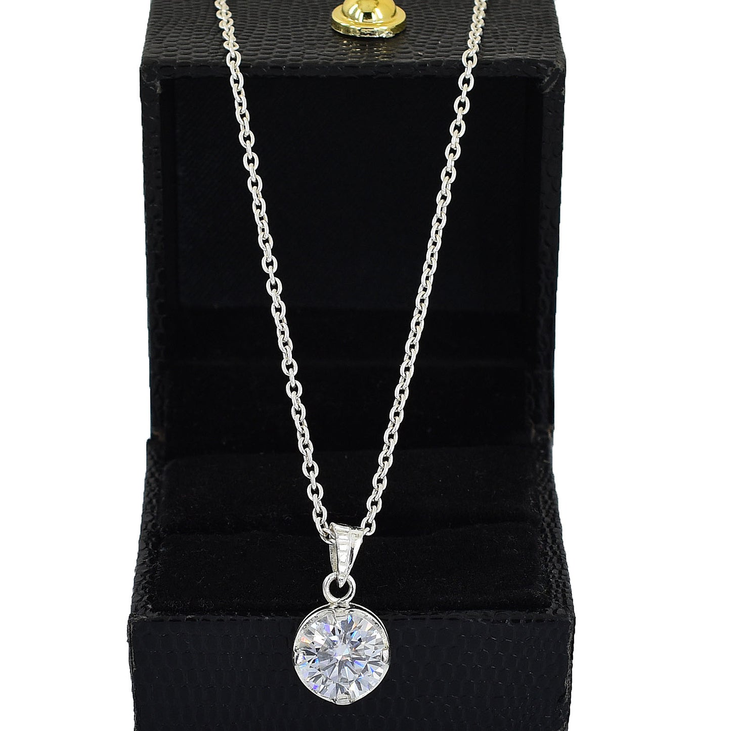 White Round Cut Pendant
