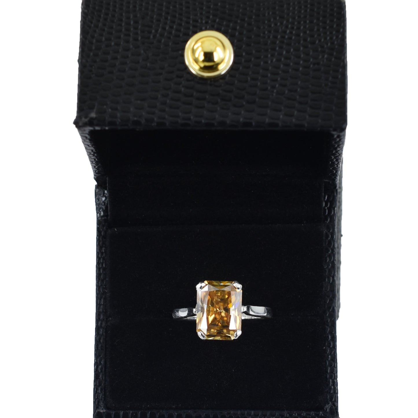 Champagne Rectangular Cut Ring