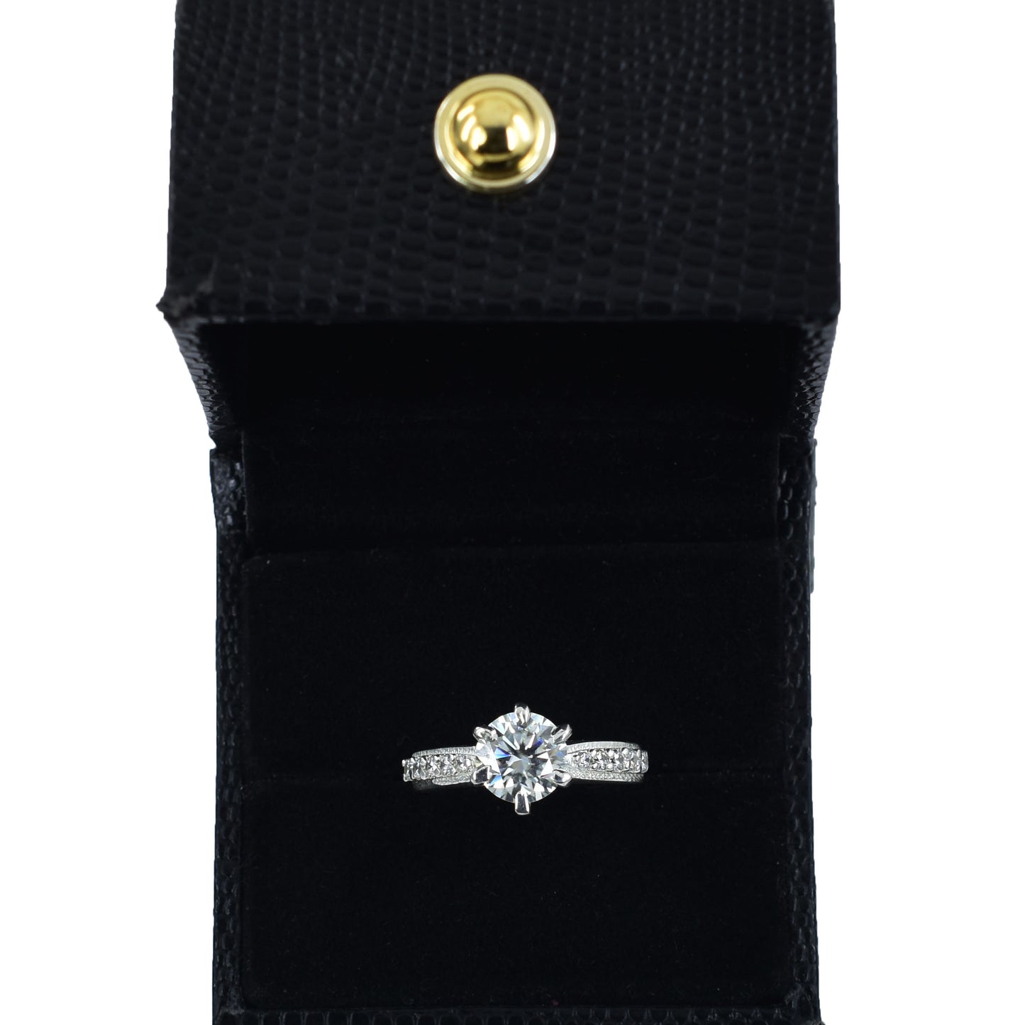 White Round Cut Ring