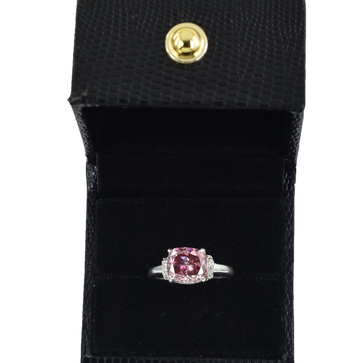 Pink Oval Cut Ring