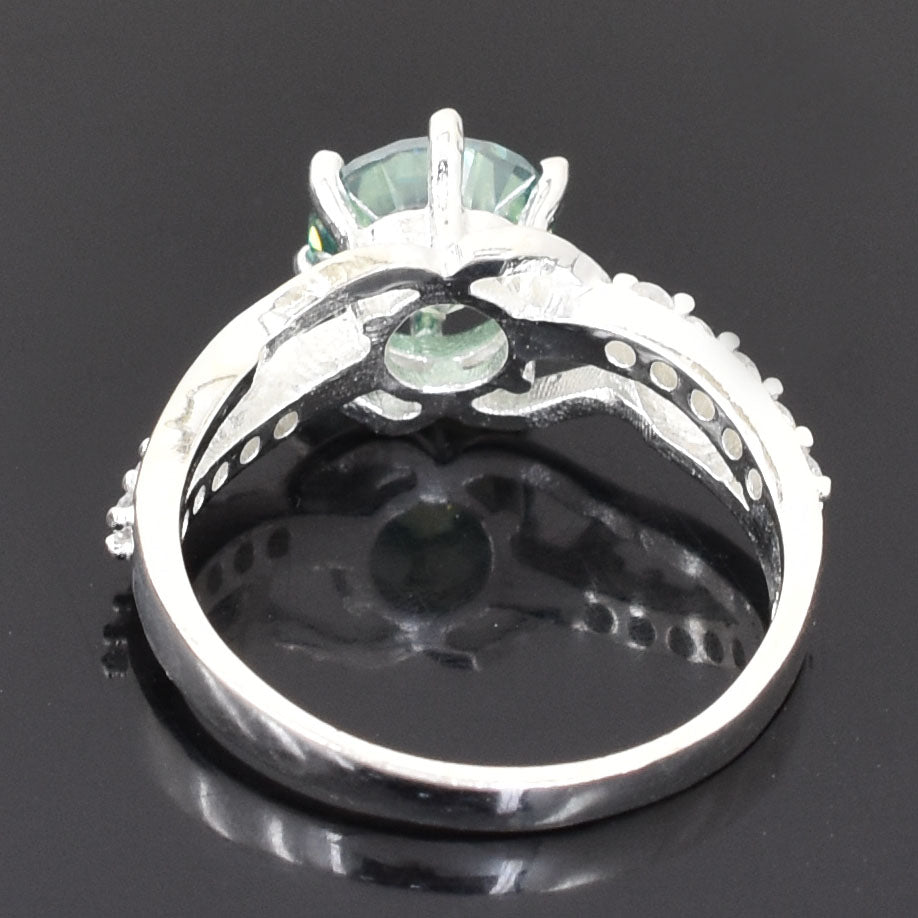 Blue Round Cut Ring