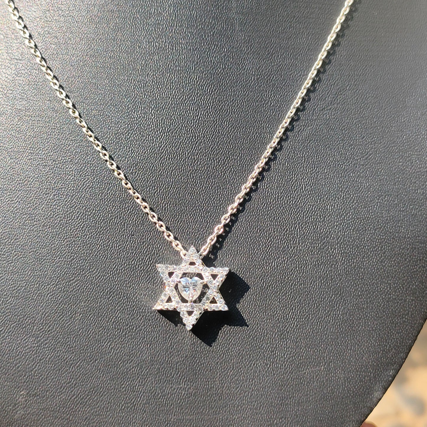 White Heart Cut Pendant