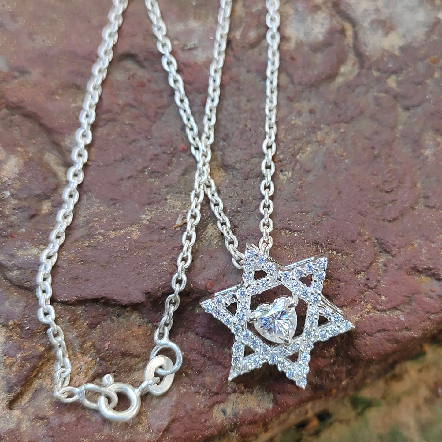 White Heart Cut Pendant