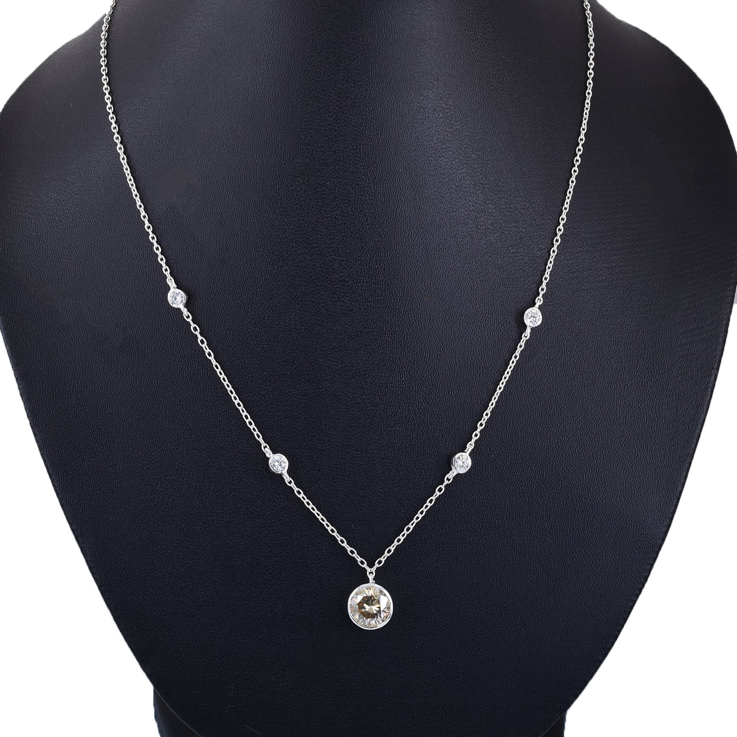 Champagne Round Cut Necklace