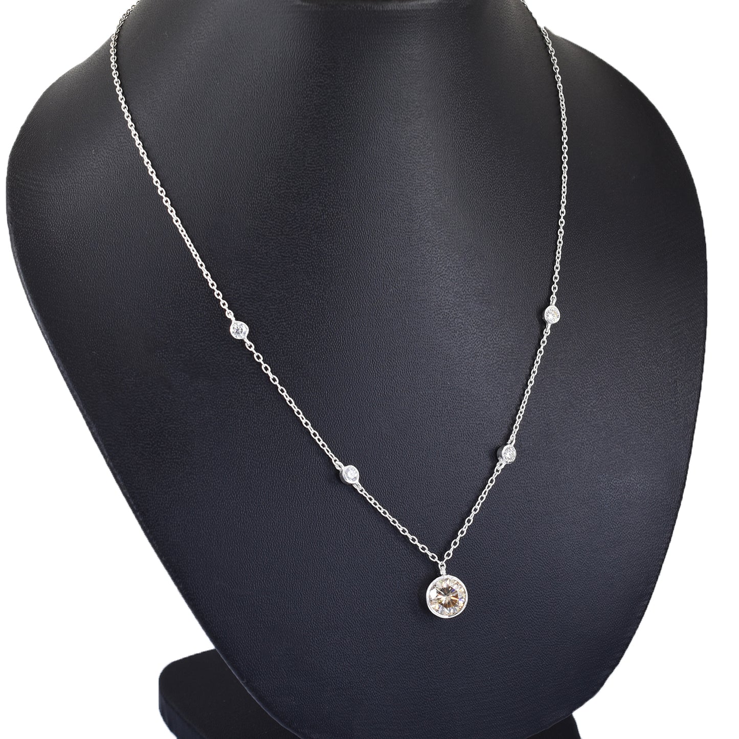 Champagne Round Cut Necklace