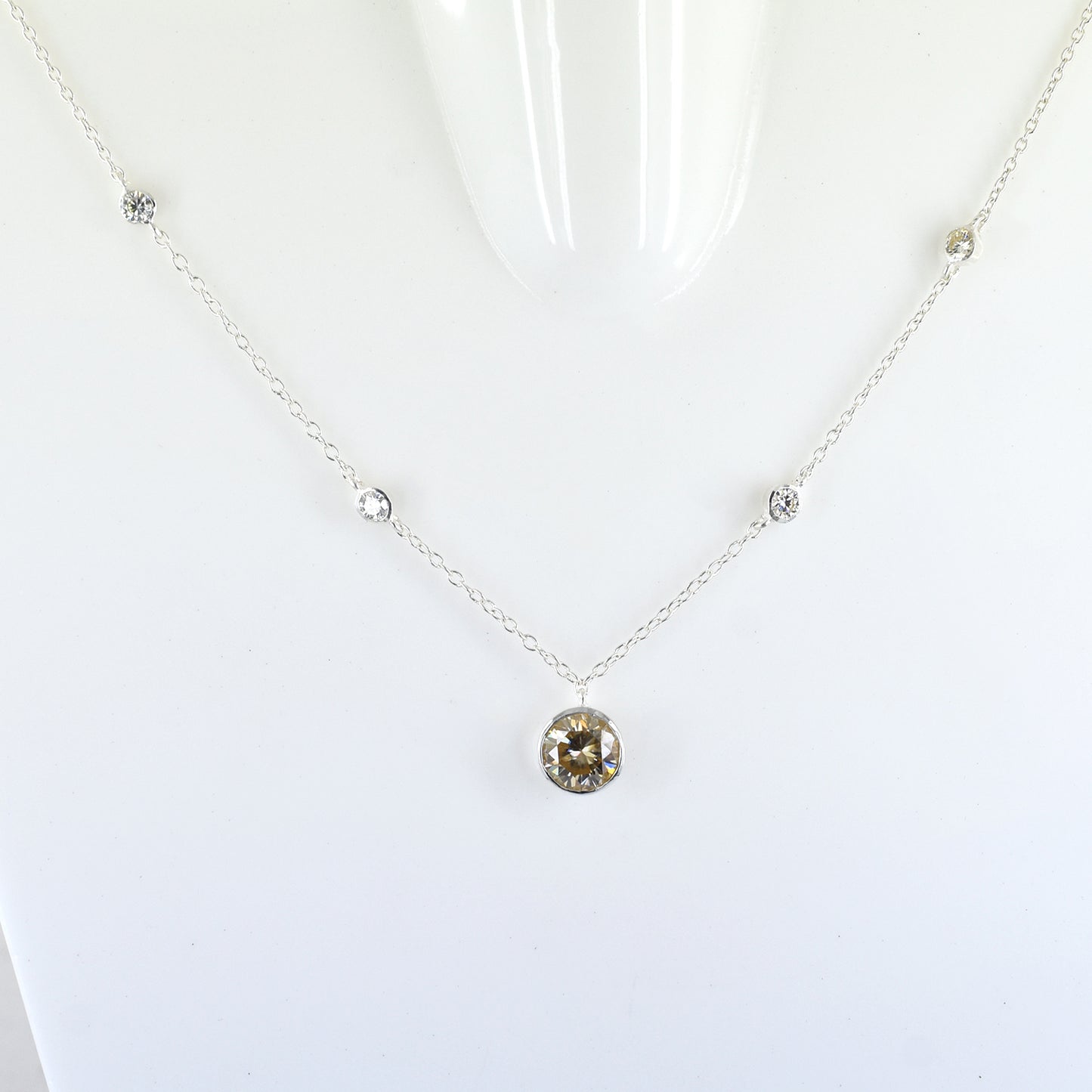Champagne Round Cut Necklace