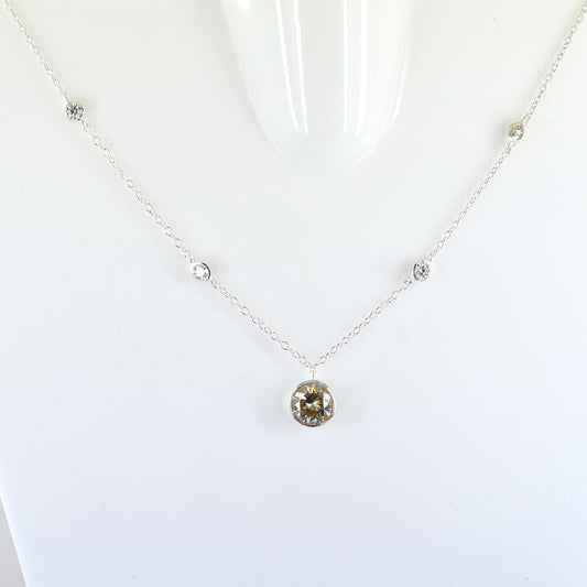 Champagne Round Cut Necklace