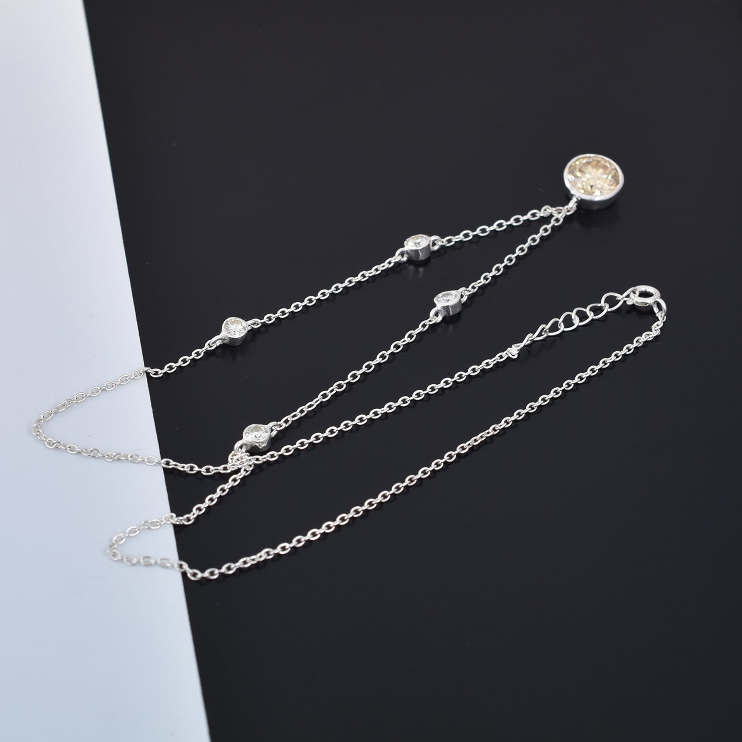 Champagne Round Cut Necklace