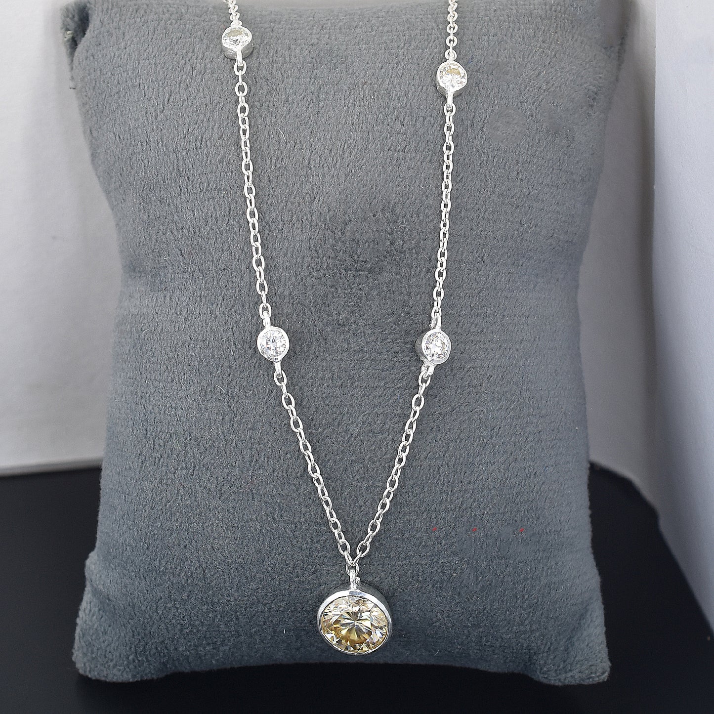Champagne Round Cut Necklace
