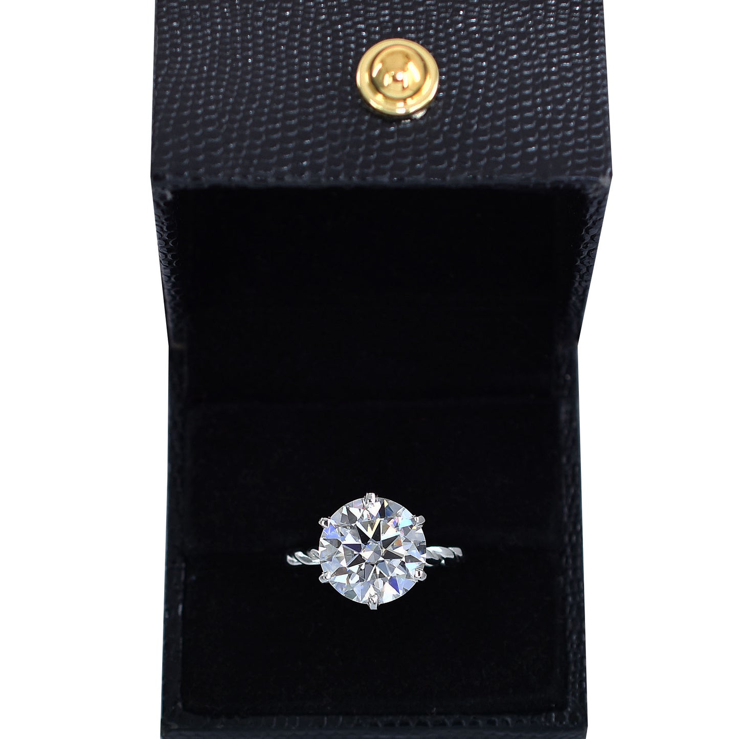 White Round Cut Ring