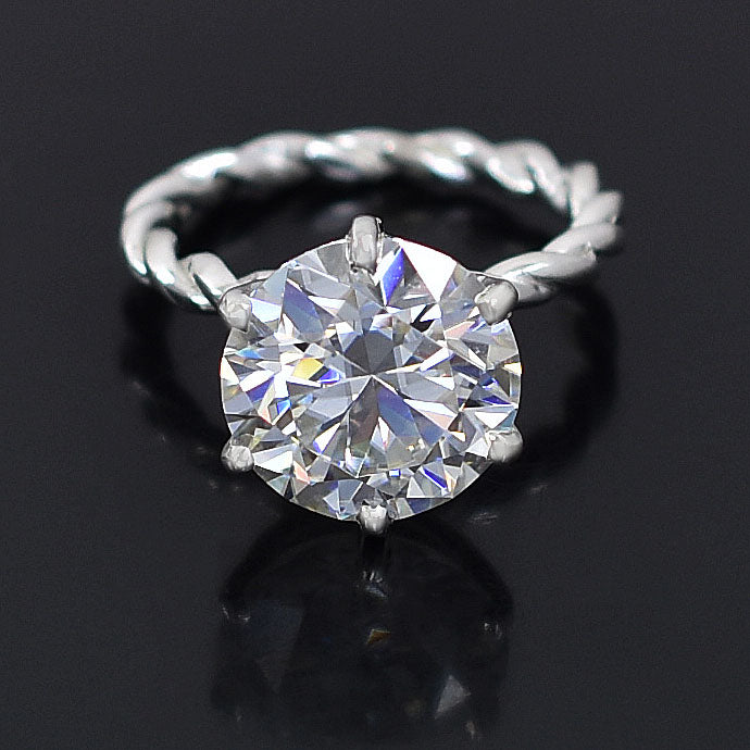 White Round Cut Ring