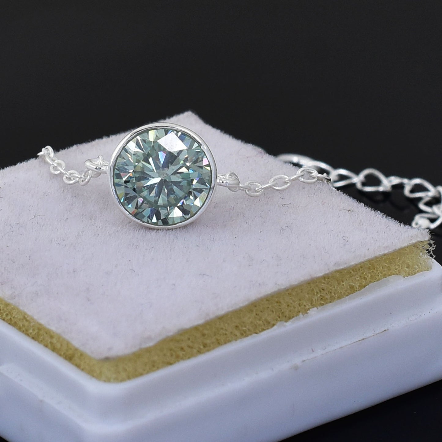 Blue Round Cut Bracelet