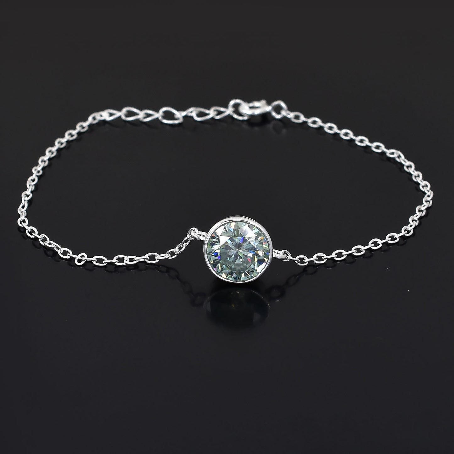 Blue Round Cut Bracelet