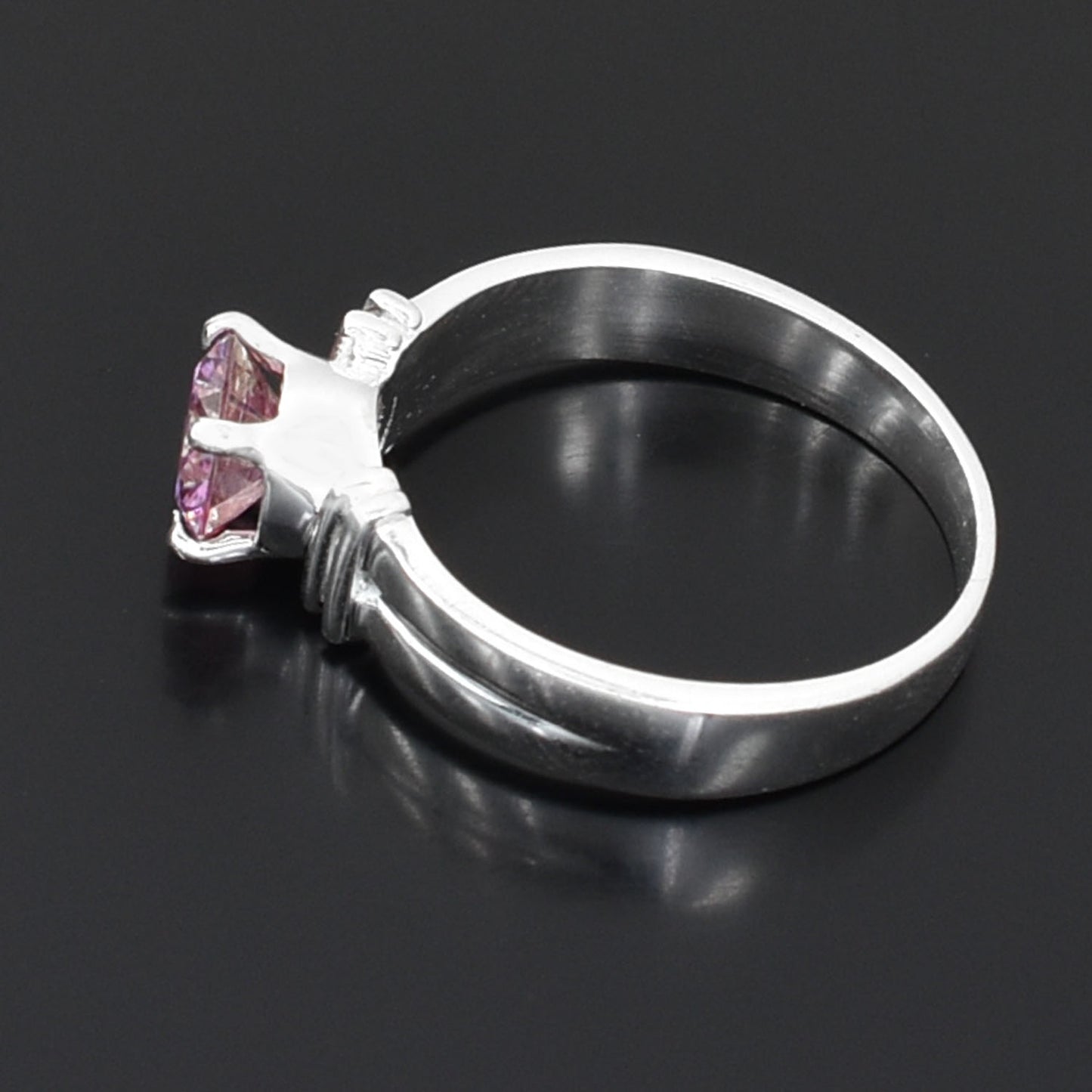 Pink Round Cut Ring