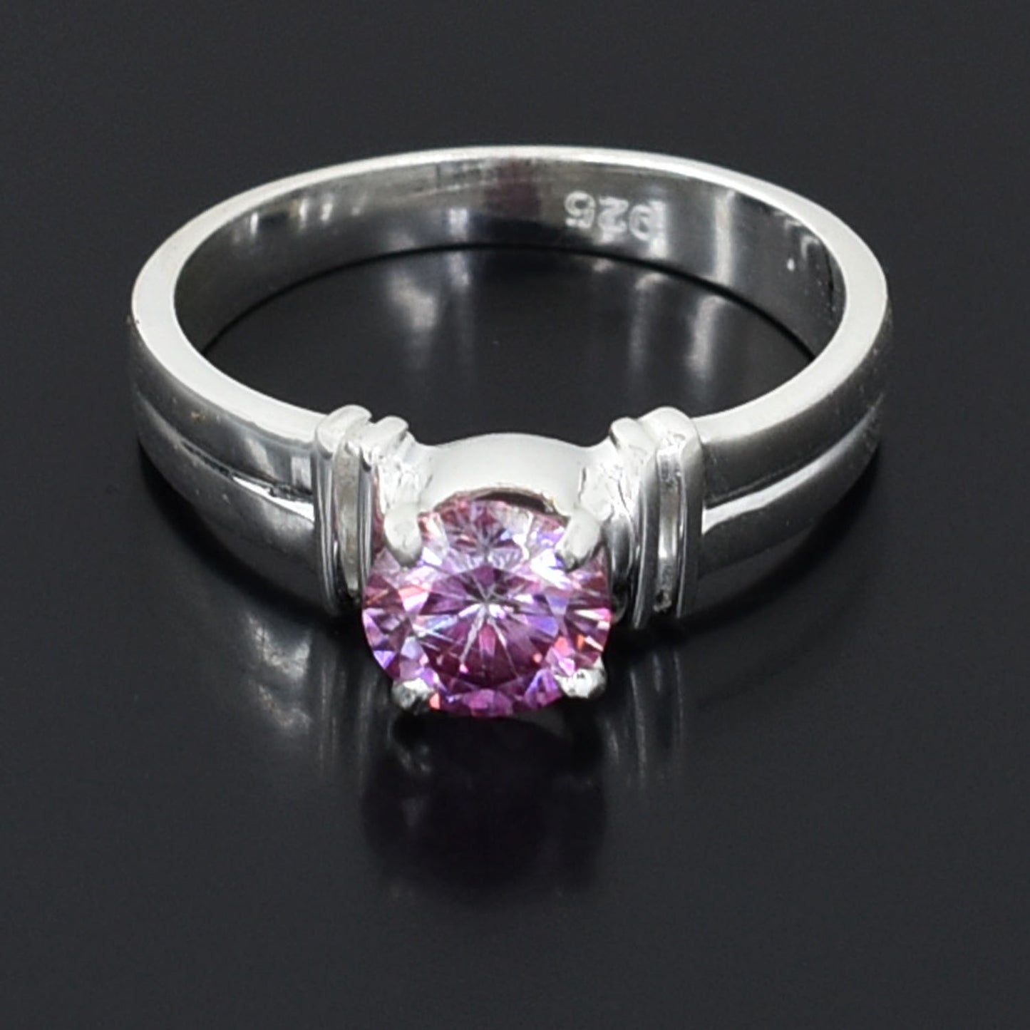 Pink Round Cut Ring
