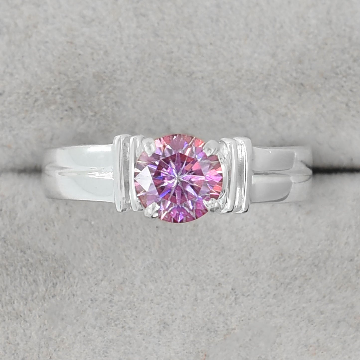 Pink Round Cut Ring