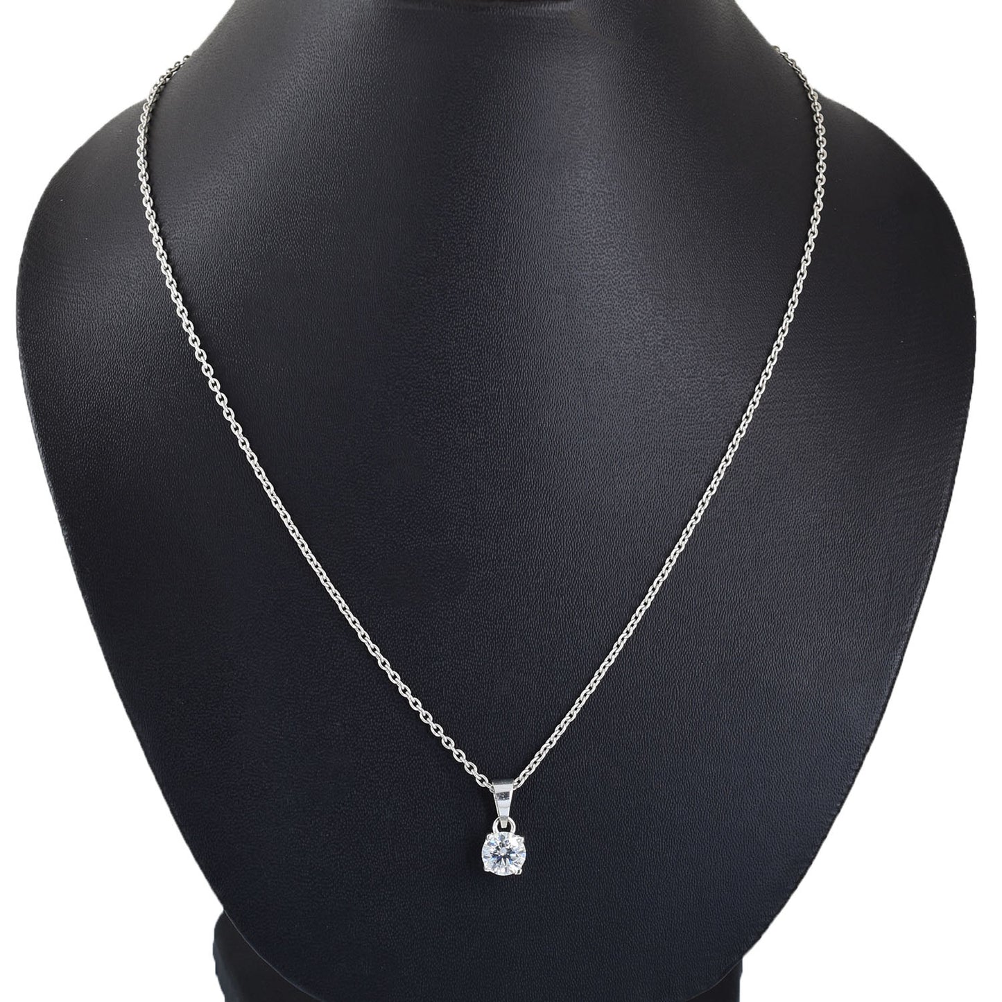White Round Cut Pendant