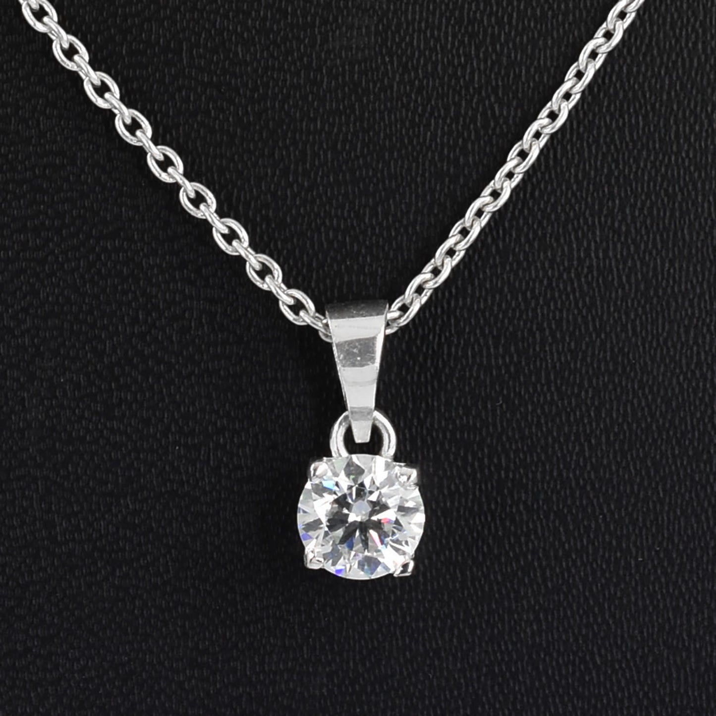White Round Cut Pendant