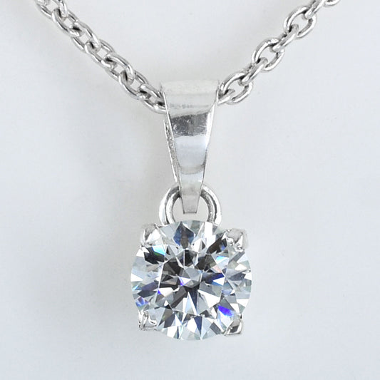 1.3 Ct White Round Lab Diamond Pendant