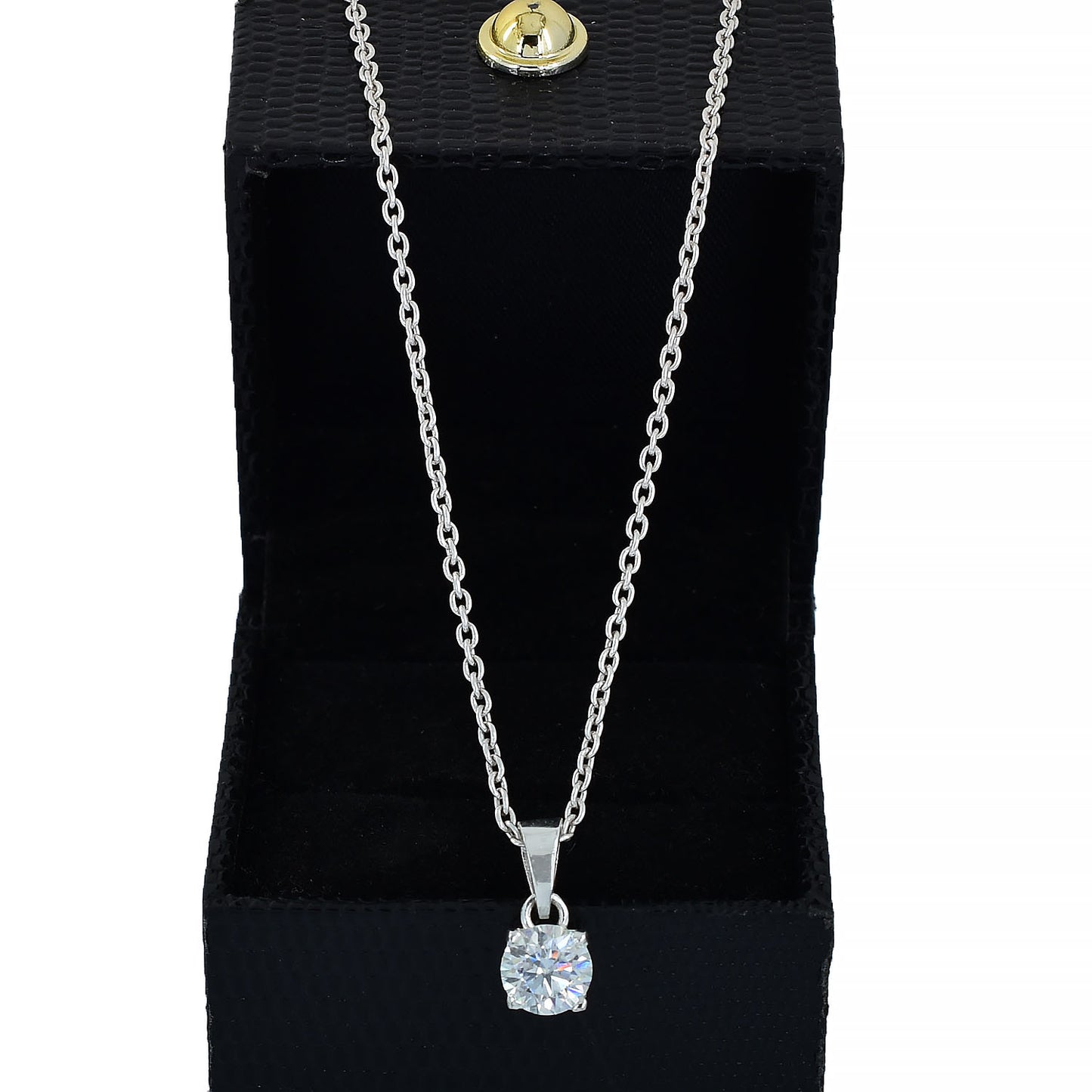 White Round Cut Pendant