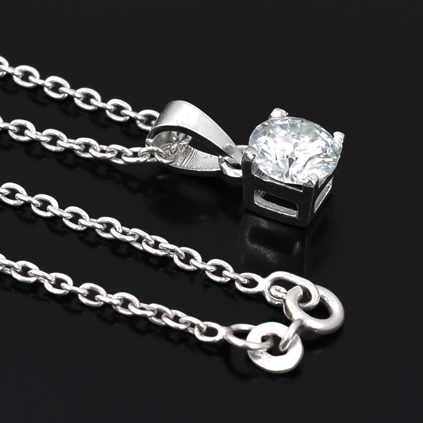 White Round Cut Pendant