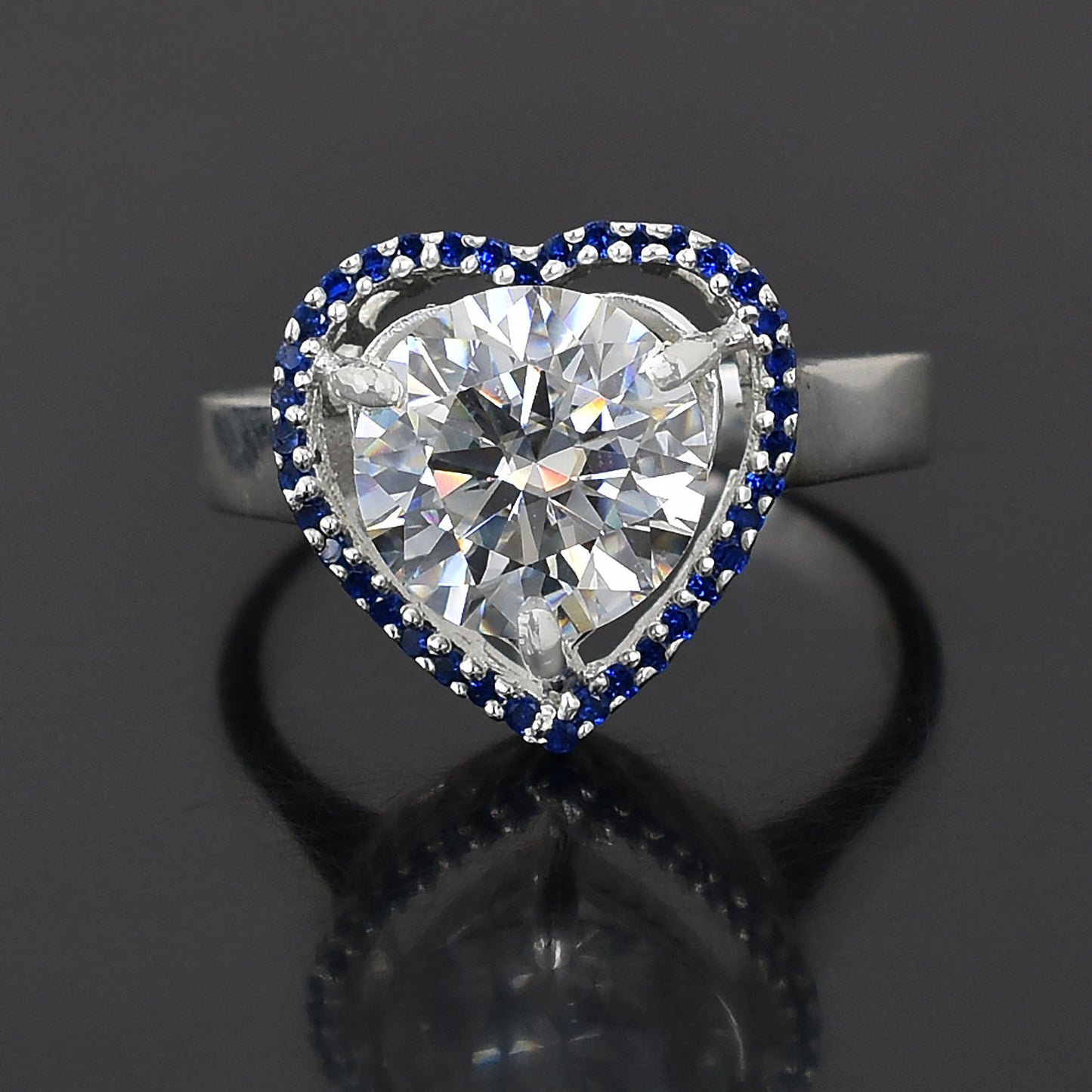 White Round Cut Ring