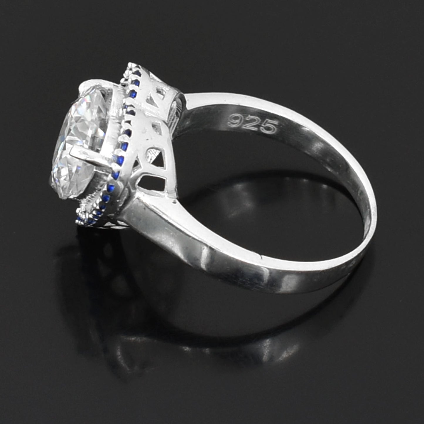 White Round Cut Ring