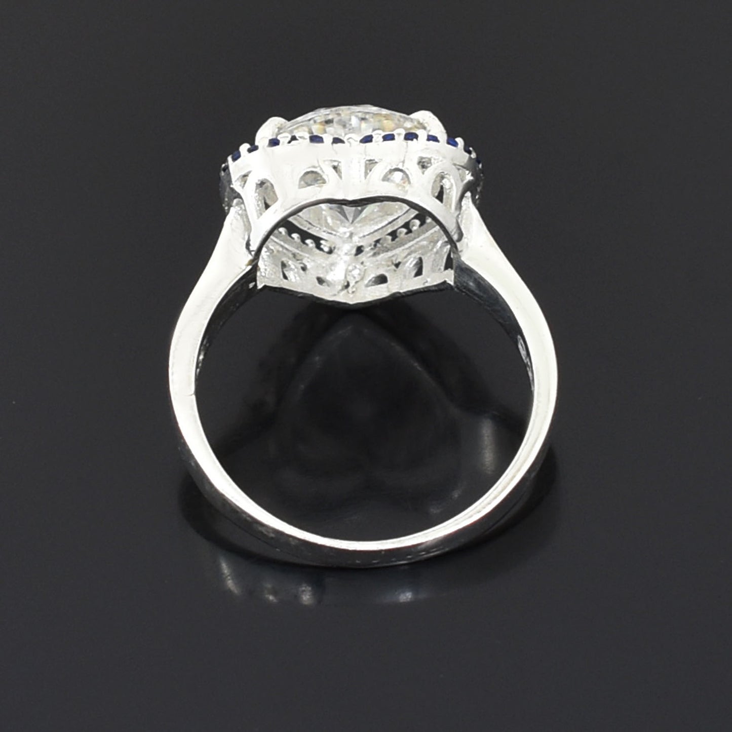 White Round Cut Ring