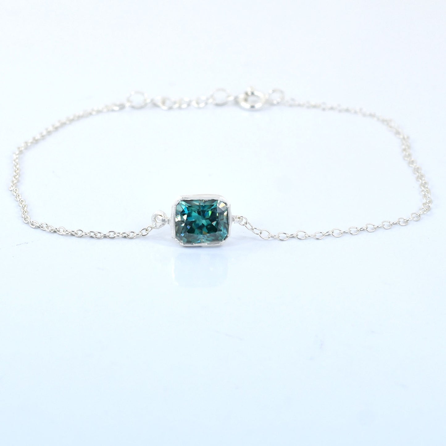 Blue Radiant Cut Bracelet