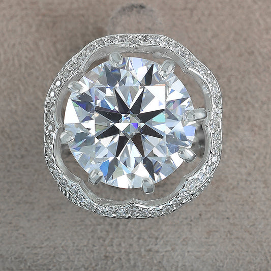 White Round Cut Ring