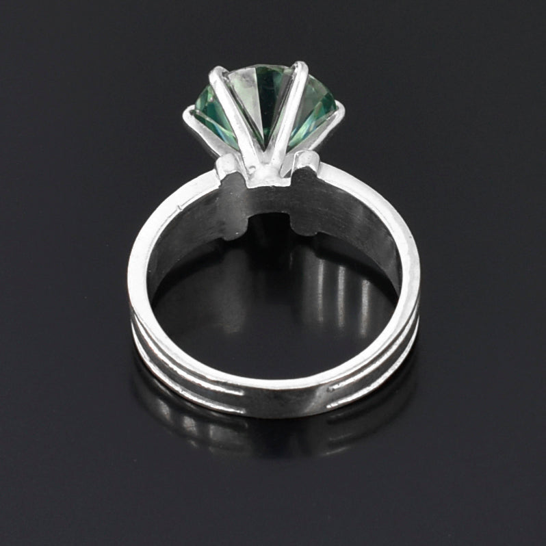 Blue Round Cut Ring