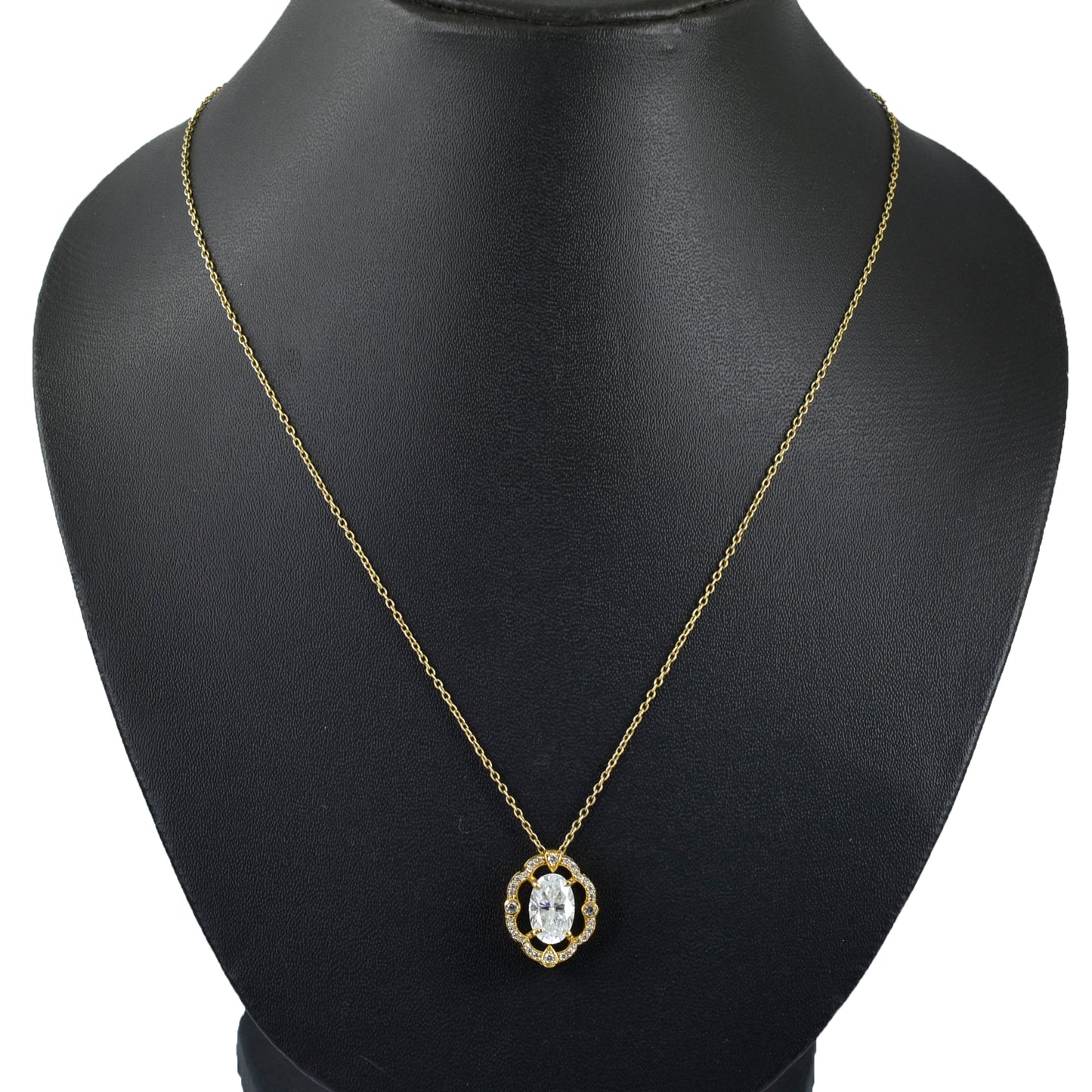 White Oval Cut Pendant