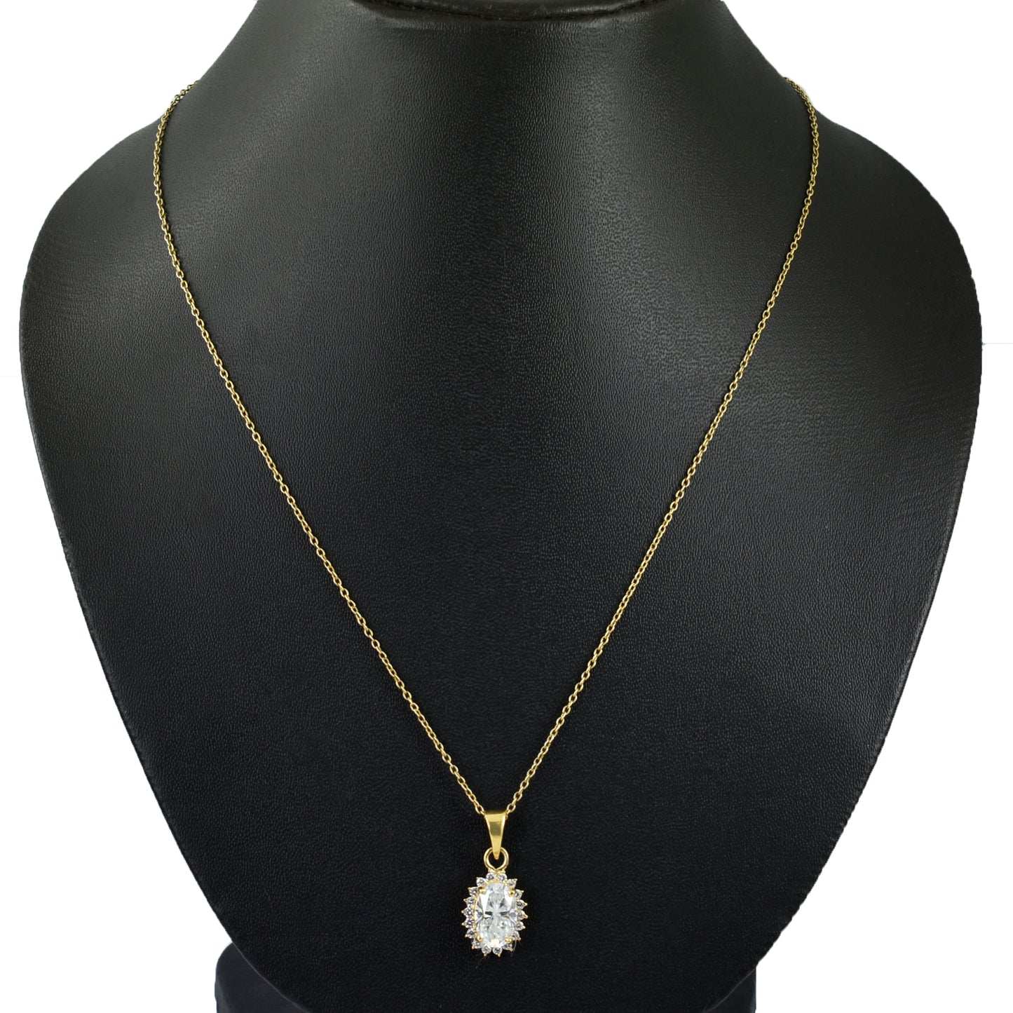 White Oval Cut Pendant