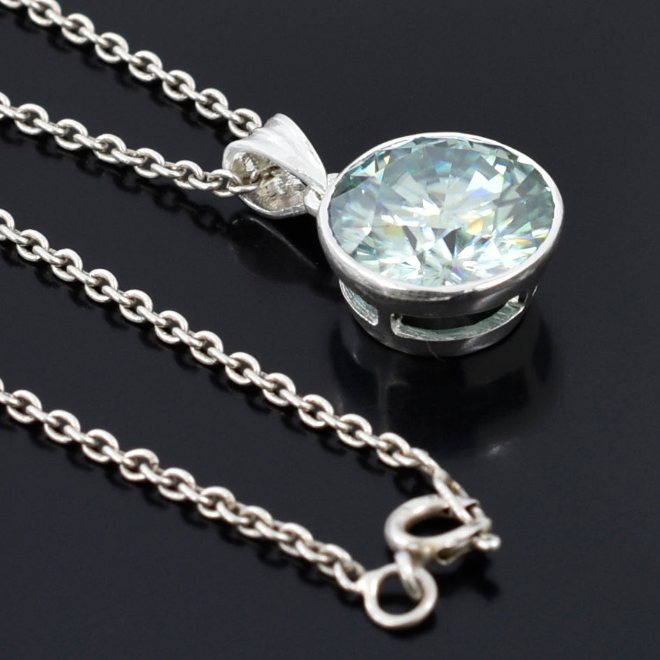 Blue Round Cut Pendant