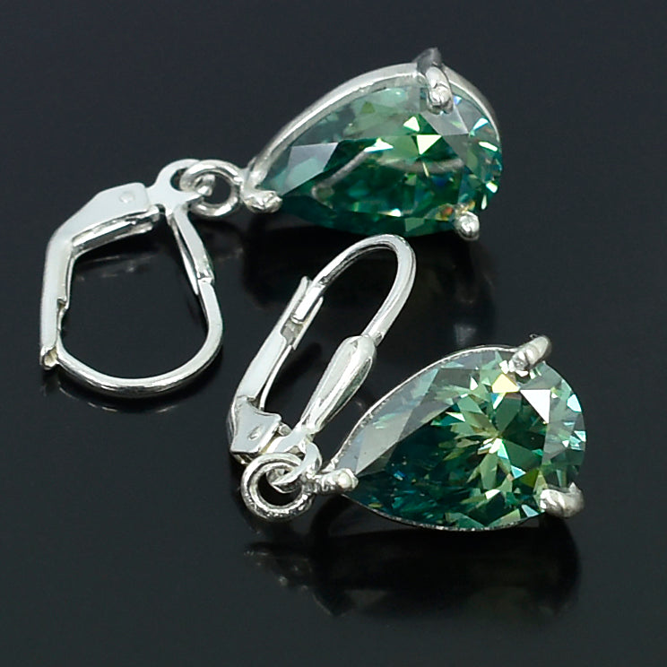 Blue Pear Drop Earrings