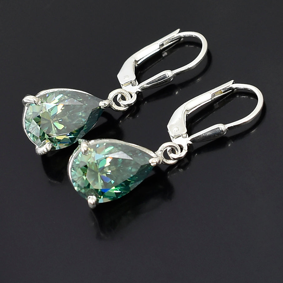Blue Pear Drop Earrings