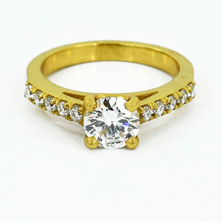 White Round Cut Ring