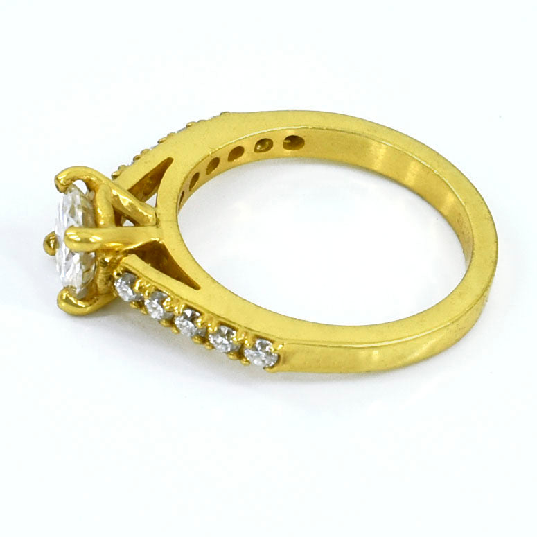 White Round Cut Ring