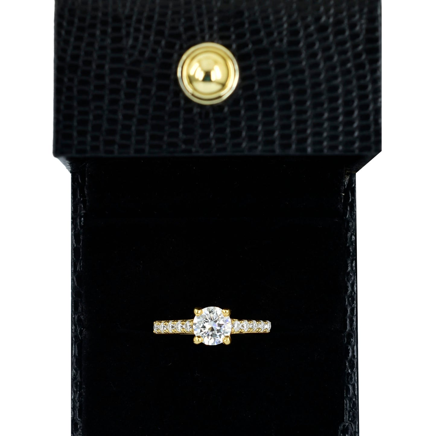 White Round Cut Ring