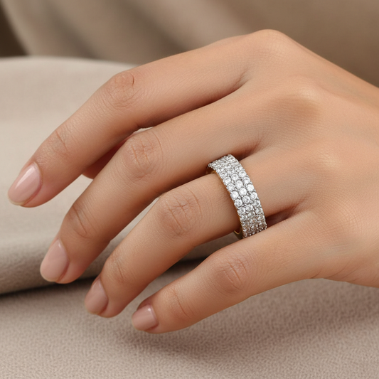 Radiant White Cocktail Ring