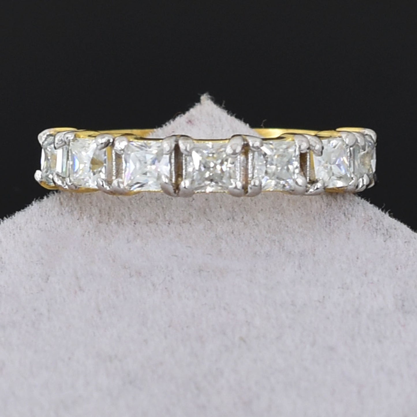 White Princess Cut Ring