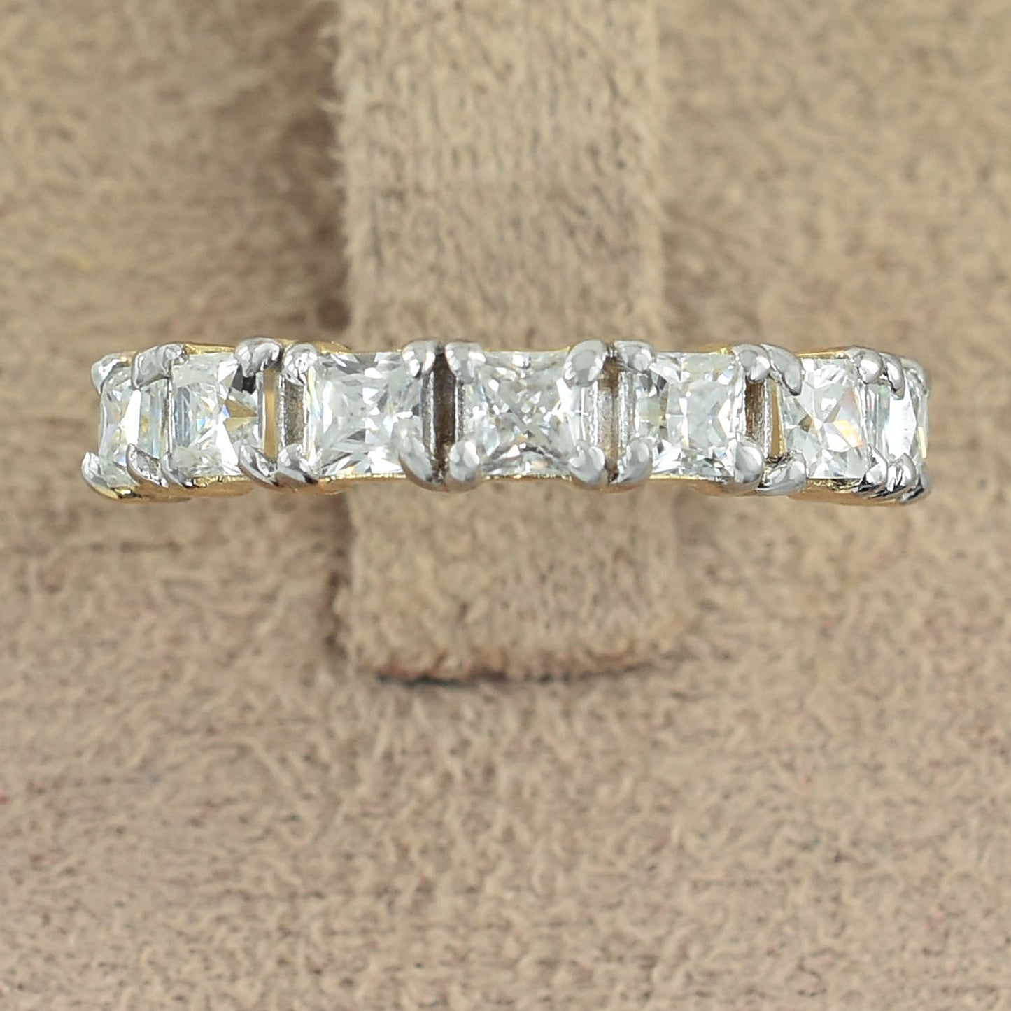 White Princess Cut Ring